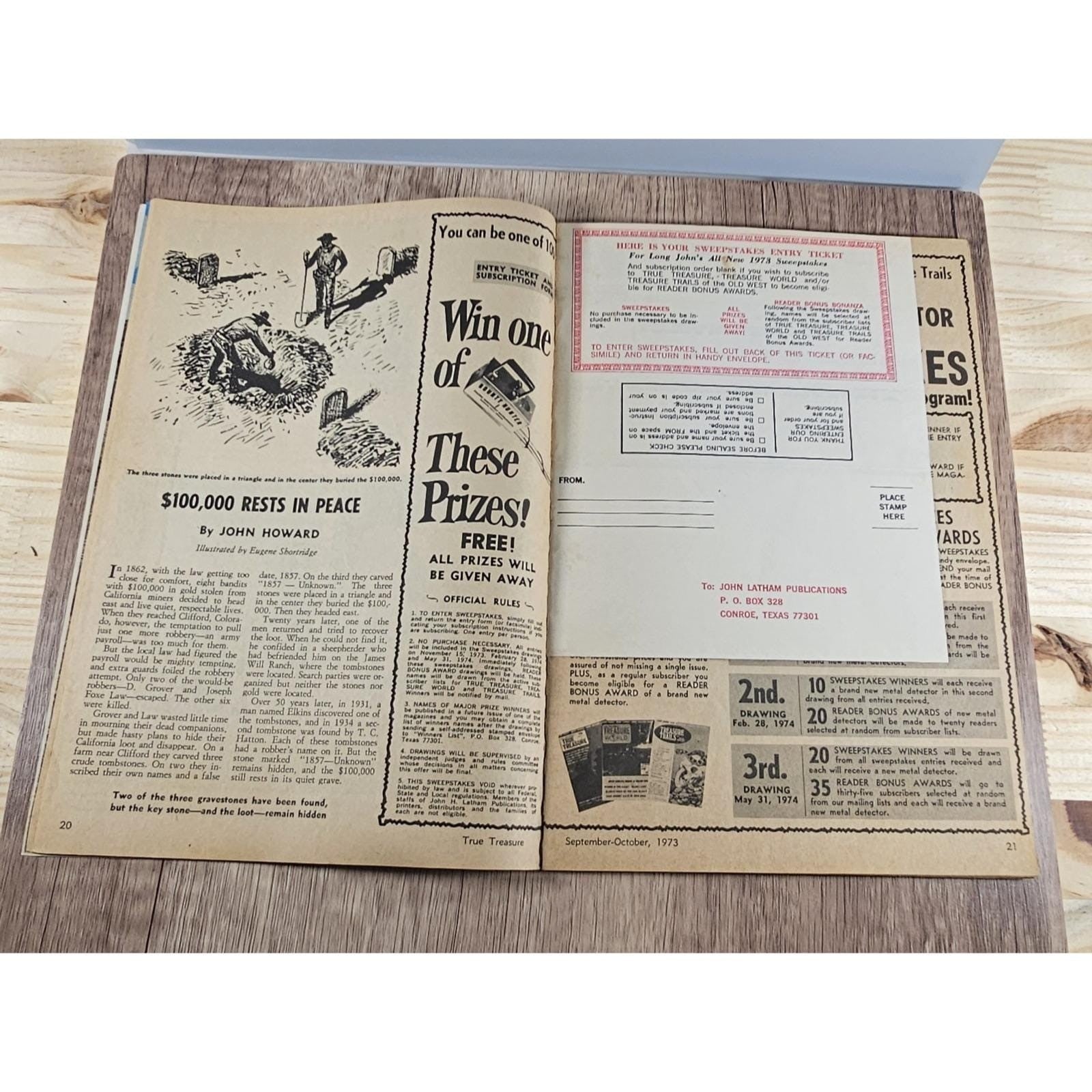 Treasure World Oct 1973 Lost Gold Tennessee Magazine