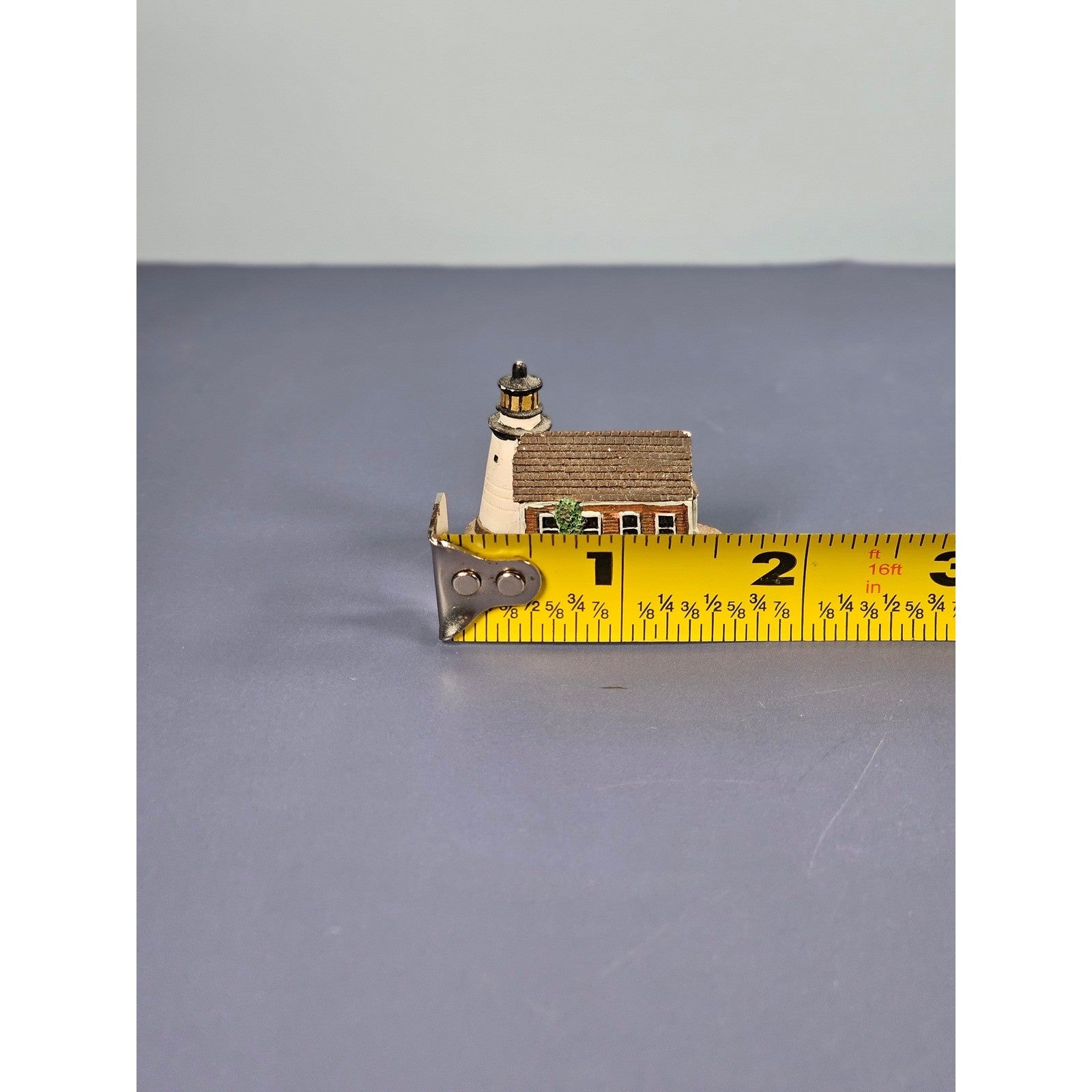 Vintage Lighthouse Thimble Miniature Coastal Souvenir – Chipped Roof
