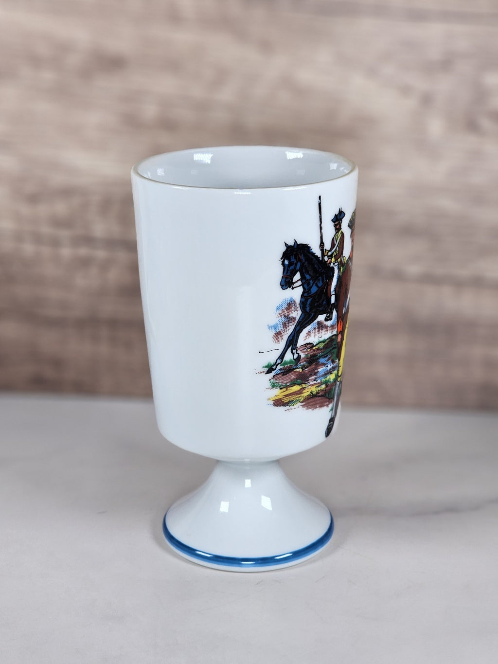 VTG Colonial Fred Roberts Co Footed Coffee Mug — American Revolutionary War