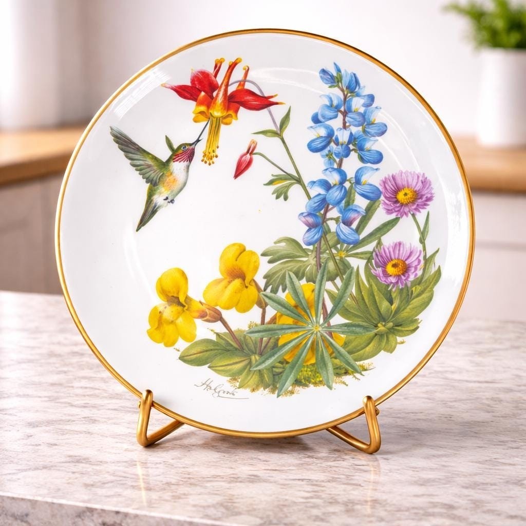 Franklin Mint Northwest Wildflowers Plate 1978 Porcelain
