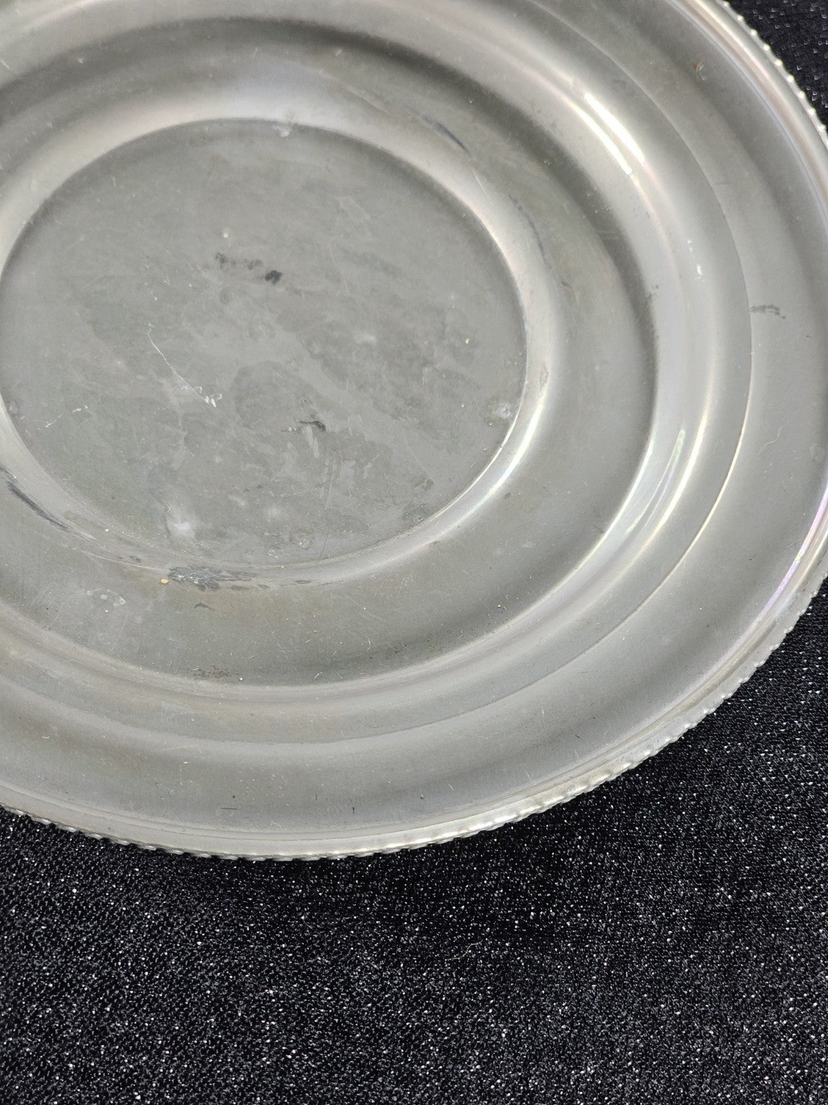 MCM Vintage BW Buenilum Hand Forged Hammered Aluminum Plate 6 1/2" Collectible