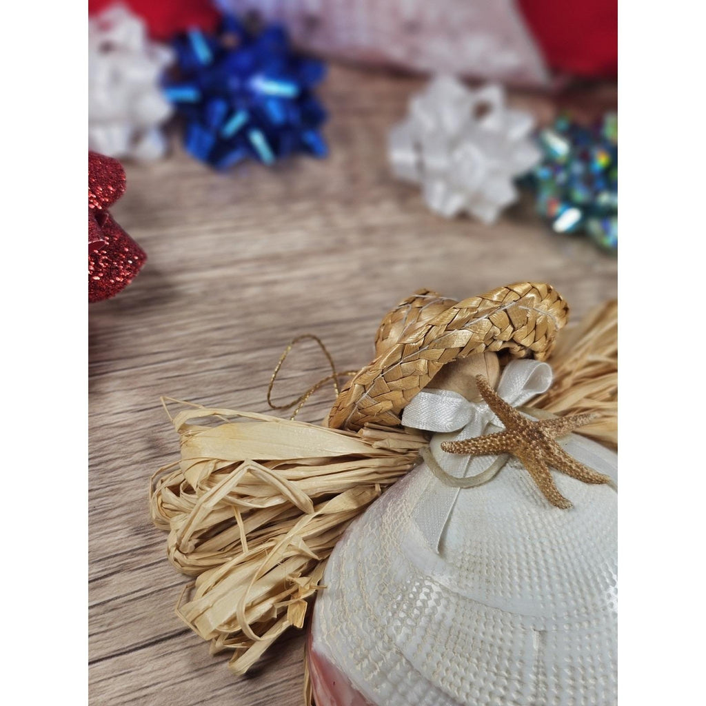 Sea Shell Angel Ornament Coastal Beach Decor Starfish Accent