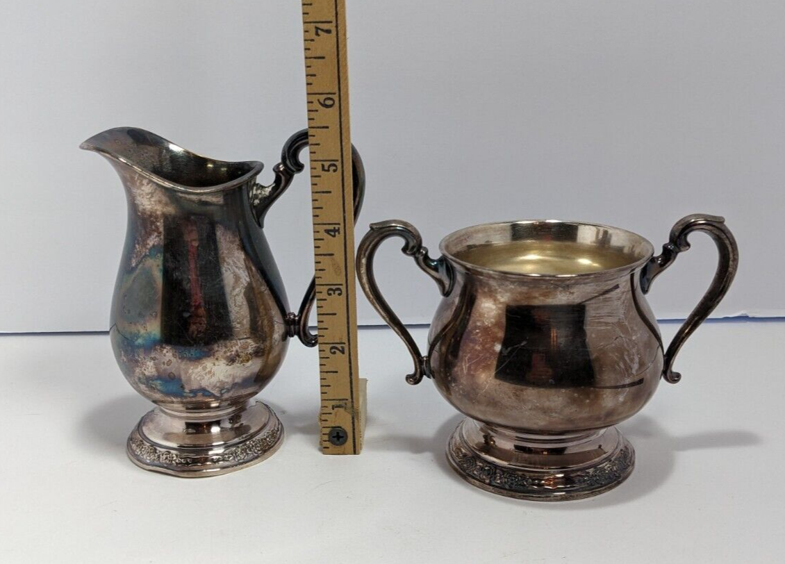 International Silver Co - CAMILLE ROSE -  Sugar Bowl and Creamer Set 6003/ 6004