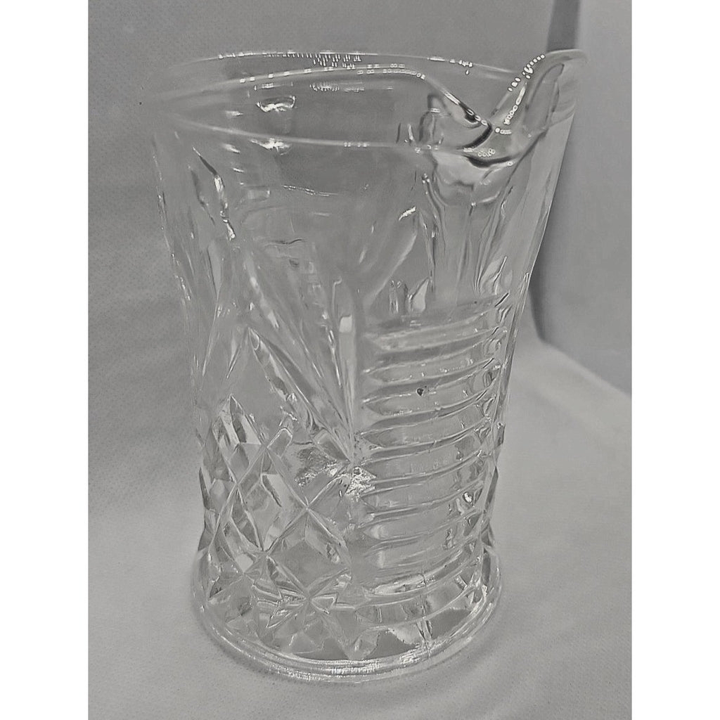 Vintage 5" Tall Anchor Hocking Pressed Pineapple Glass Creamer Pitcher 1960s