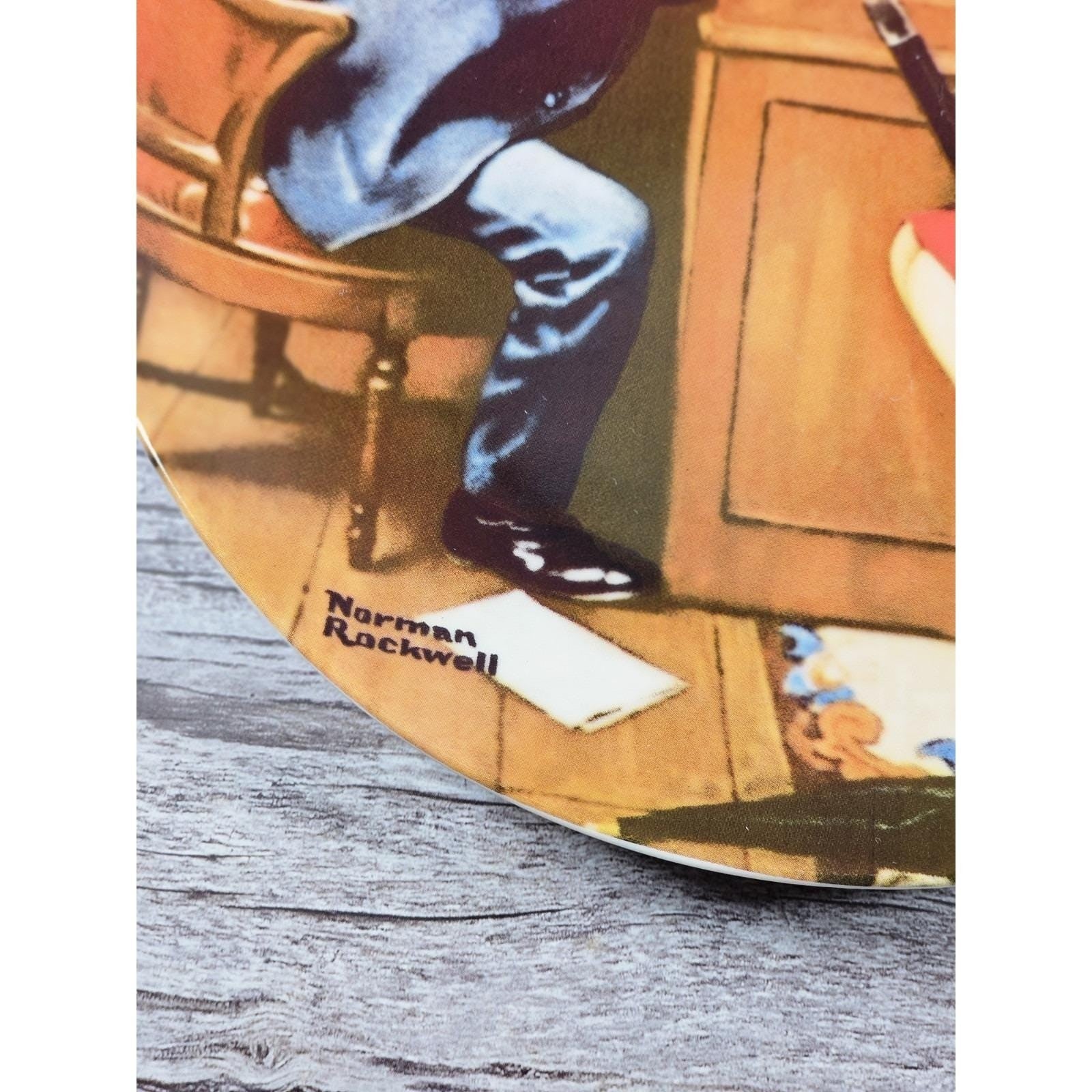 Vintage 1986 Norman Rockwell "The Professor" Plate 8.5" Knowles