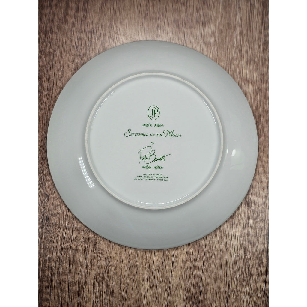 Franklin Porcelain September on the Moors Plate by Peter Barrett 9"