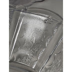 Vintage Clear Glass Sunflower Pattern Oblong Serving Bowl 9"