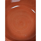 Vintage Mid Century Modern Red Orange Dual Handle Serving Bowl