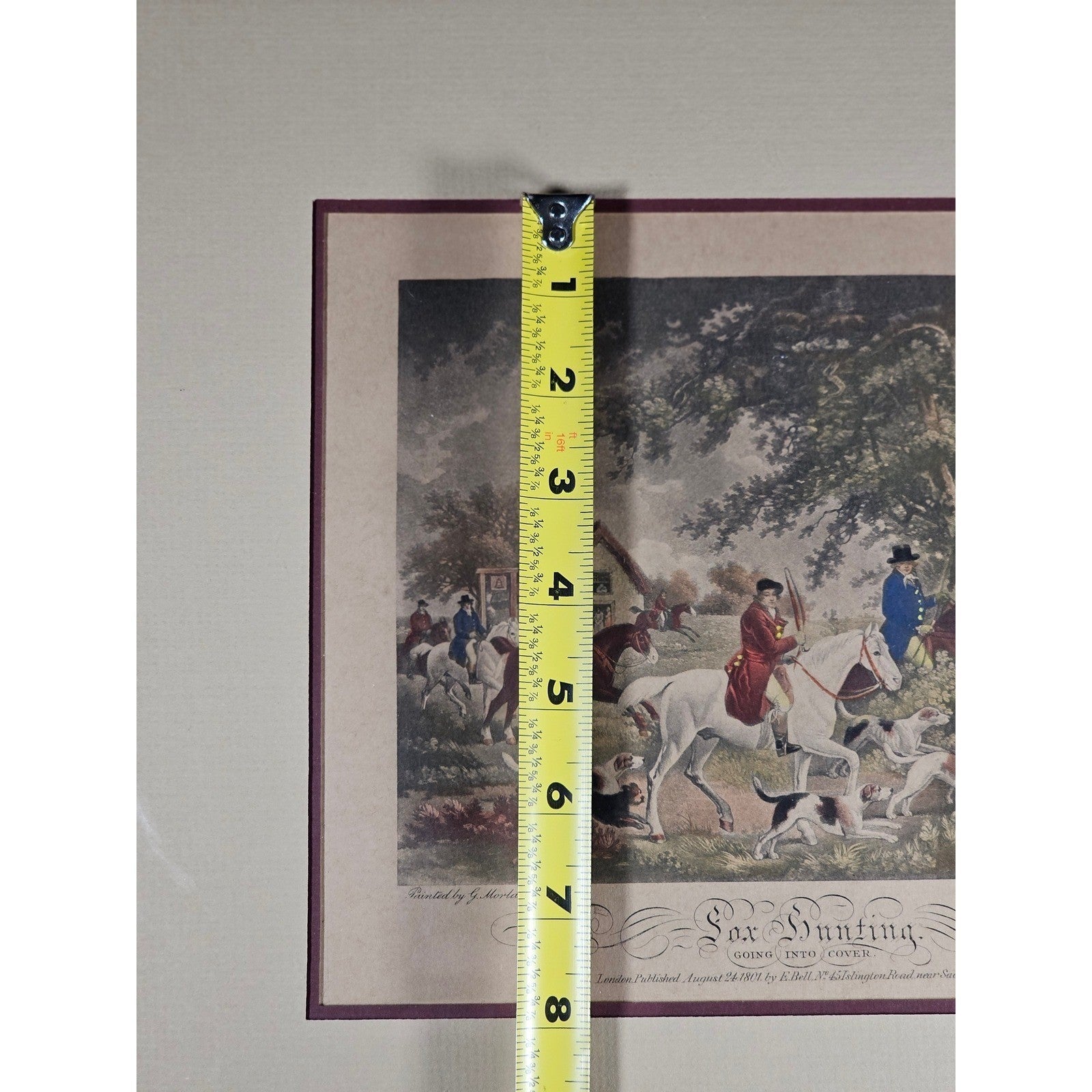 Antique Fox Hunting Print After George Morland Vintage Equestrian Wall Art