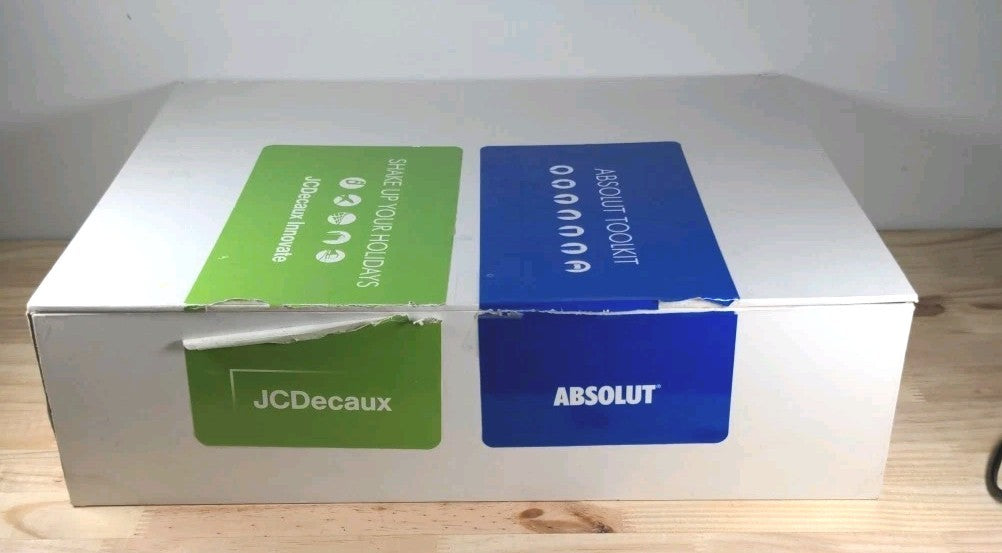 Absolut Vodka 9-Piece Bar Toolkit Set  Shaker Glass Muddler Strainer & More