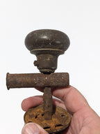 Antique Bronze Door Knob & Latch Set – 19th Century Architectural Hardware
