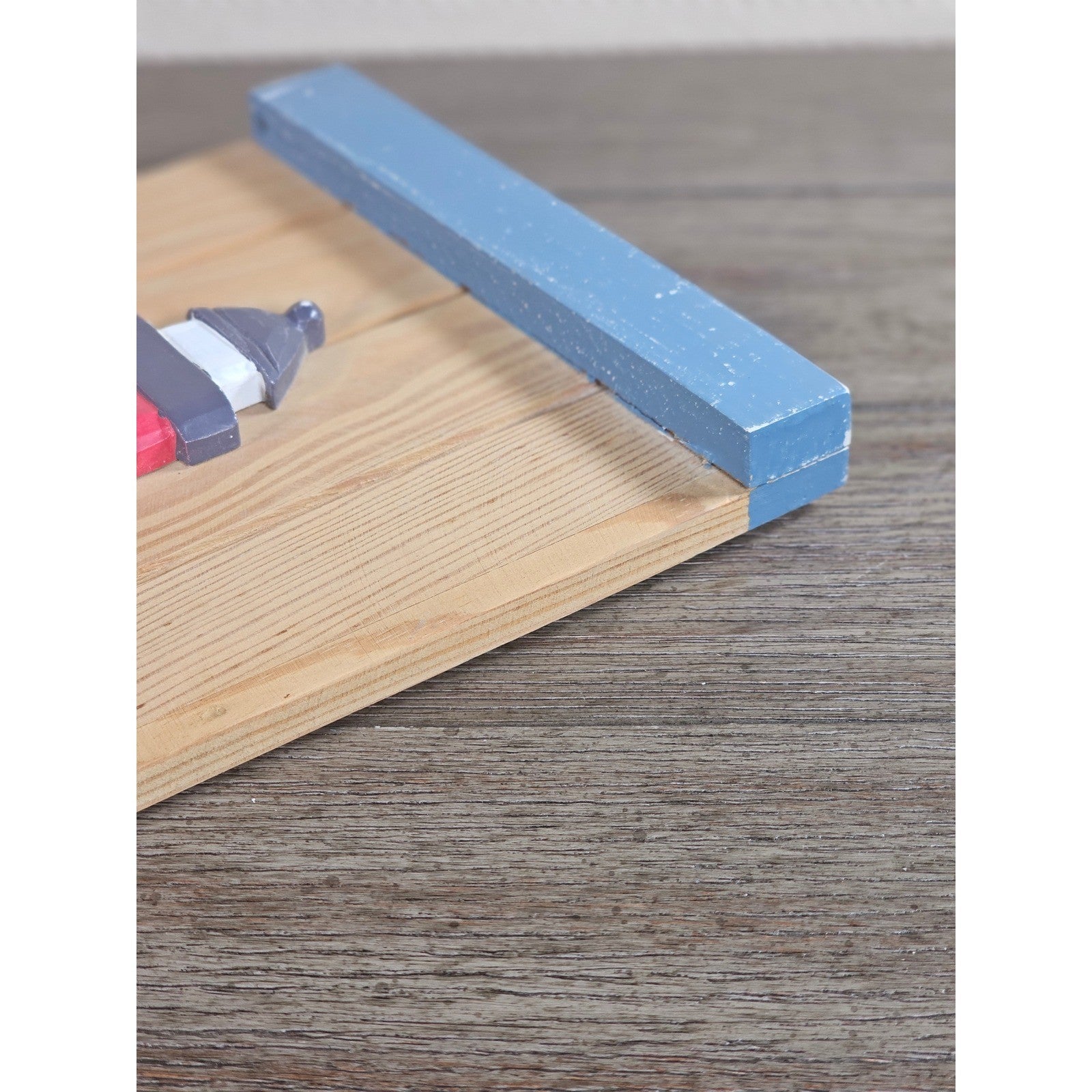 Rustic Wooden Lighthouse Wall Decor Nautical Coastal Accent 12 x 7.5