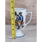 Vintage Fred Roberts Colonial Soldiers Mug Revolutionary War Pedestal Cup