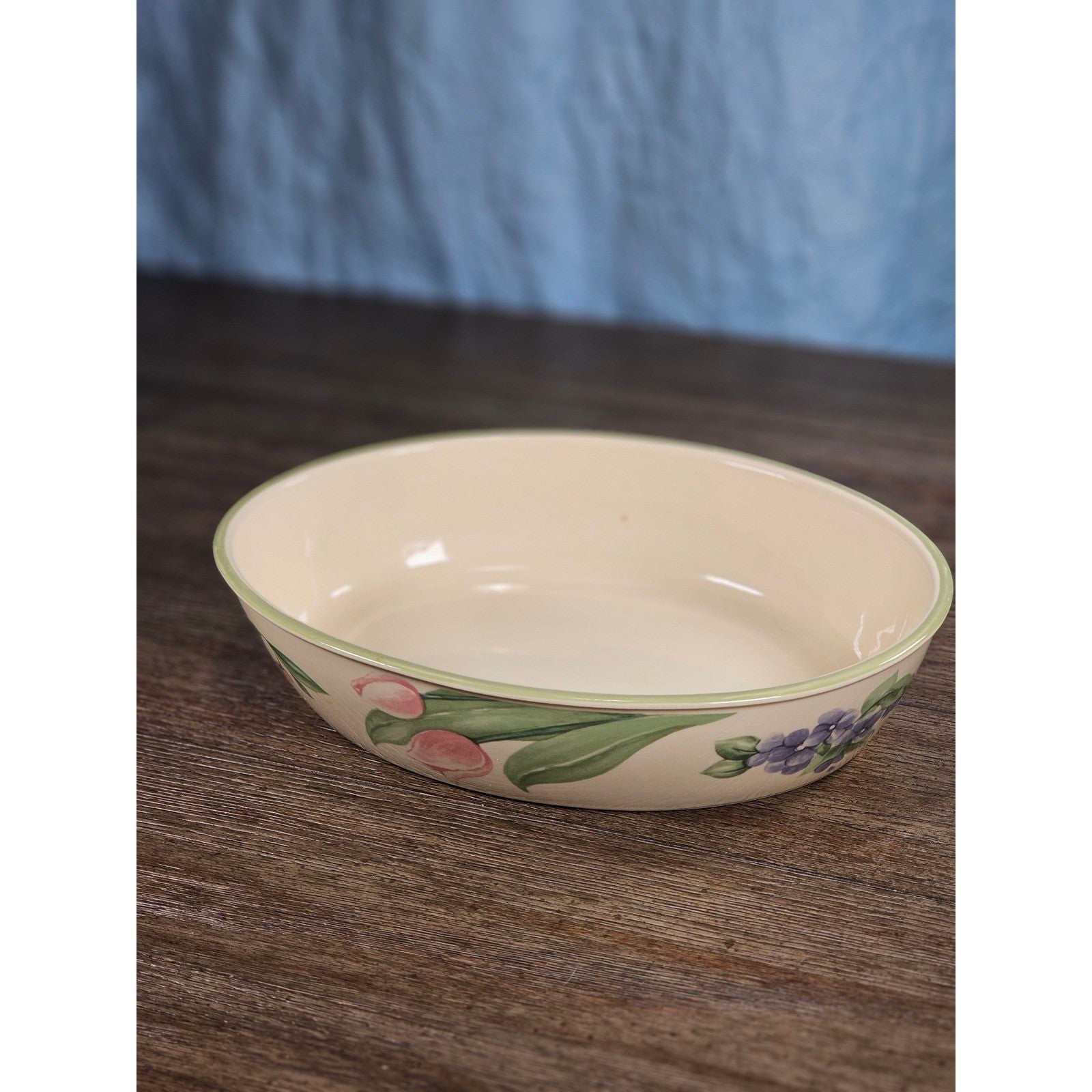 Vintage Pfaltzgraff Floral Oval Baking Dish Oven Microwave Safe USA