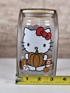 Hello Kitty Glass 16oz Tumbler with Bamboo Lid & Straw – Sanrio – NEW
