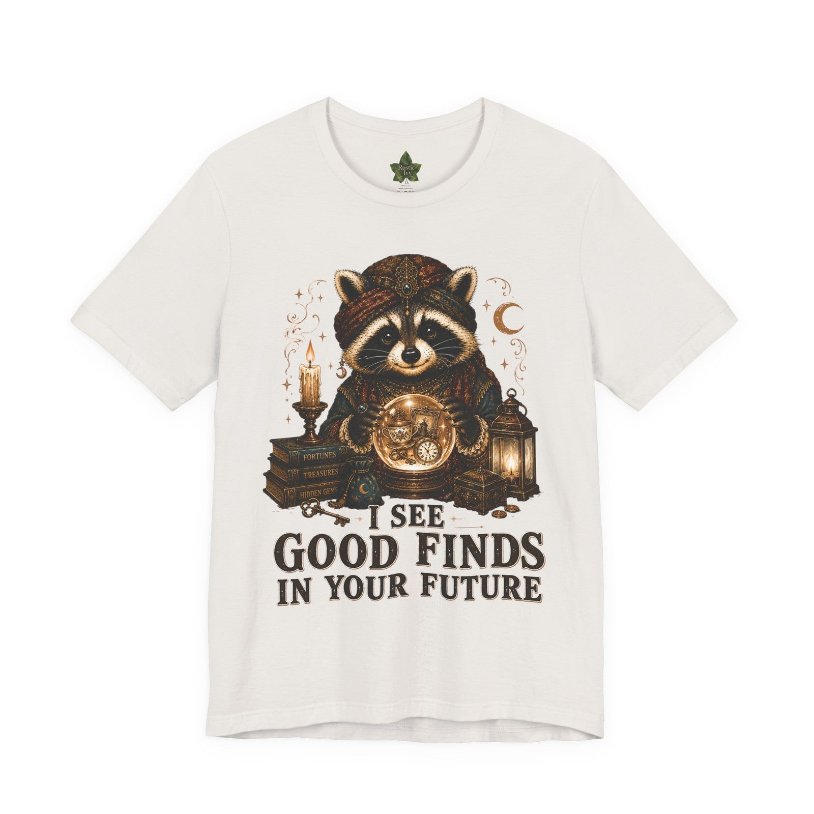 Fortune Teller Raccoon Shirt, Thrift Lover Crystal Ball Tee