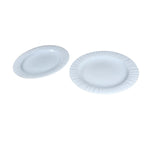 CorningWare French White Ribbed Plates Set of 2 8.25 Inch Salad Plates
