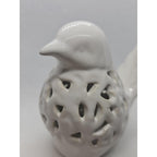 White Porcelain Bird Figurine – 4.5" x 5" Home Décor Accent