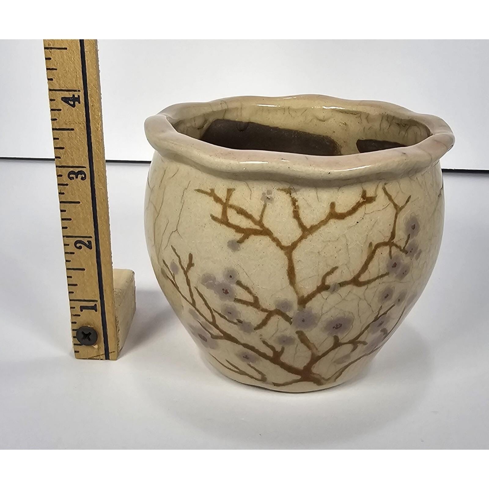 Vintage Cherry Blossom Porcelain Vase Small Floral