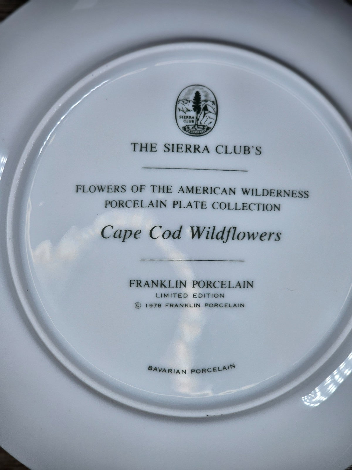 Cape Cod Wildflowers Plate – Franklin Porcelain Sierra Club 1978