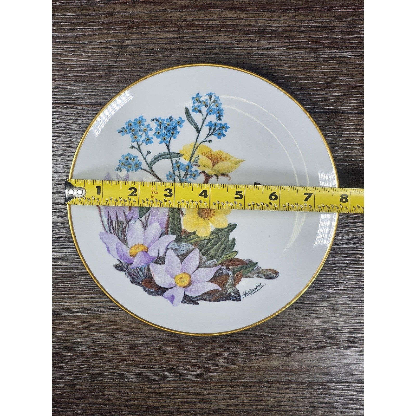 1978 Alaskan Wildflowers Plate Franklin Porcelain Sierra Club