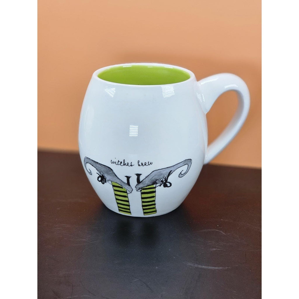 Vintage Rae Dunn Halloween Mug Set of 6 Ceramic Witch Theme Cups