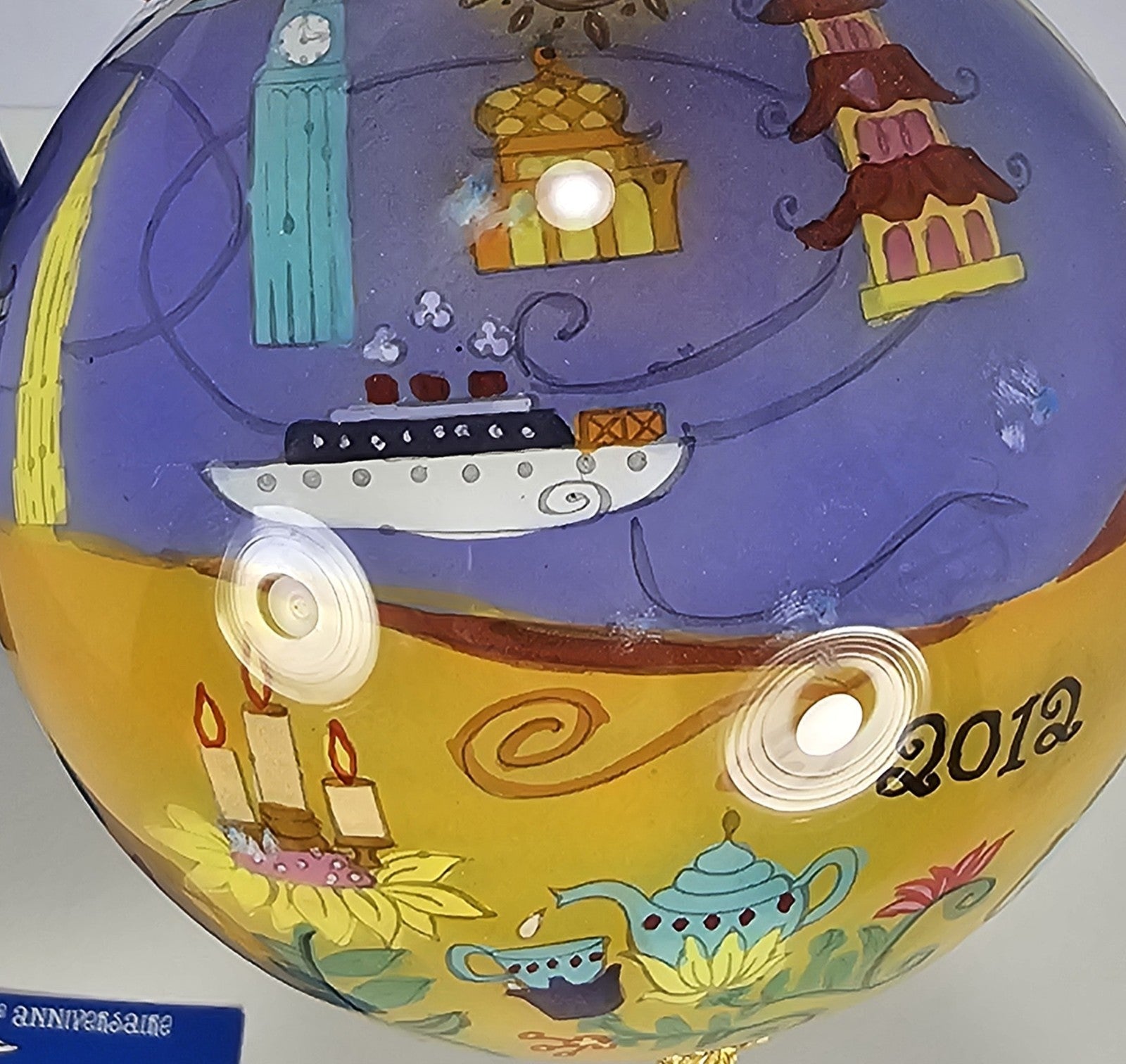 Pier 1 Imports Li Bien Toy Store Handpainted Glass Christmas Ornament 2012