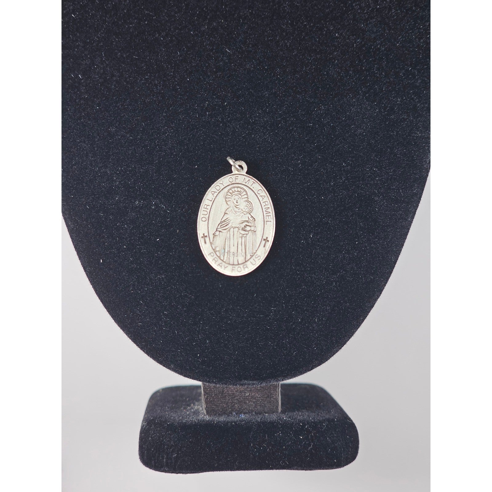 Vintage Sacred Heart & Our Lady of Mt Carmel Medal Pendant