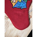Vintage Harry Potter Hogwarts Crest Red & Black Christmas Stocking 18"