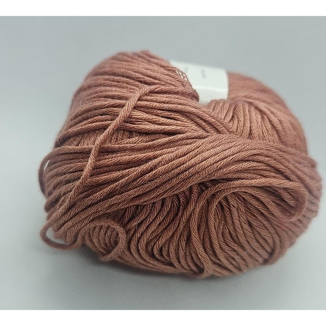 Mercerized Cotton Yarn Dusty Rose 50g Knitting Crochet