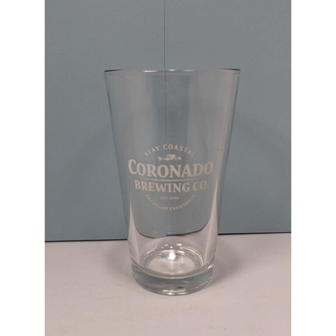 Coronado Brewing Co Pint Glass Etched Logo Beer Glass