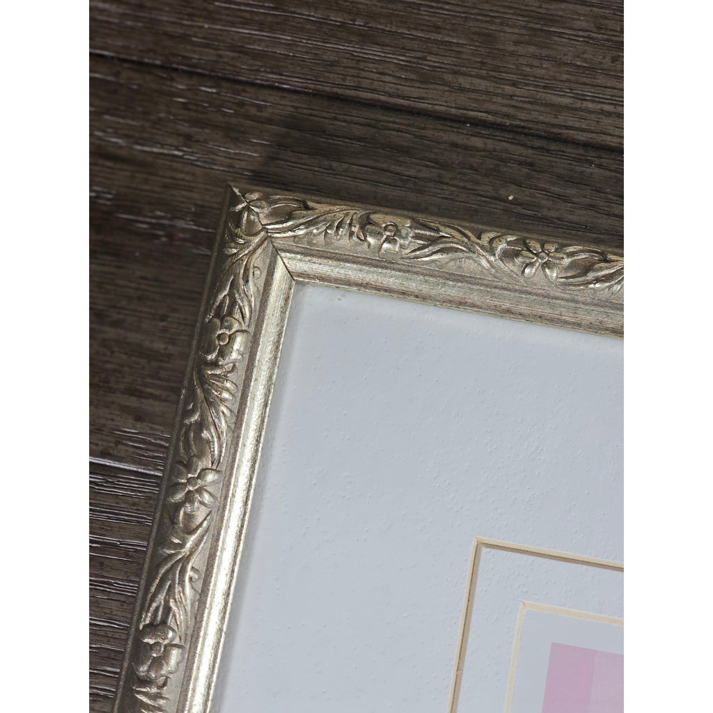 Vintage Paris Eiffel Tower Art Print Framed 13x13 French Poodle Illustration