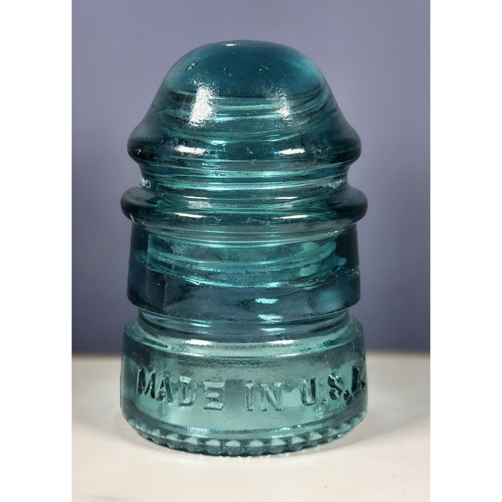 Vintage Hemingray No 12 Glass Insulator Aqua Utility Glass