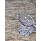 Vintage Cut Glass Mini Creamer Pitcher Starburst Swirl Chipped Rim 2.3in
