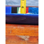 Blue Ceramic Wine Bottle Shaped Serving Dish with Chardonnay Scene NAPA VALLEY