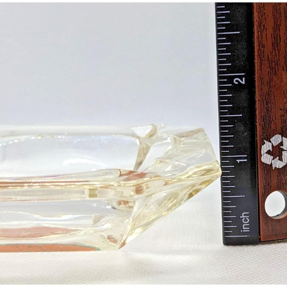 Dillard Paper Co 1960s  Glass Ashtray Octagonal Logo Tray