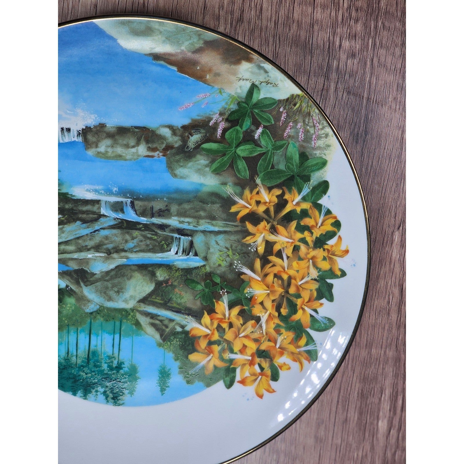 Royal Windsor Wild Honeysuckle Collector Plate Wildflowers of the South