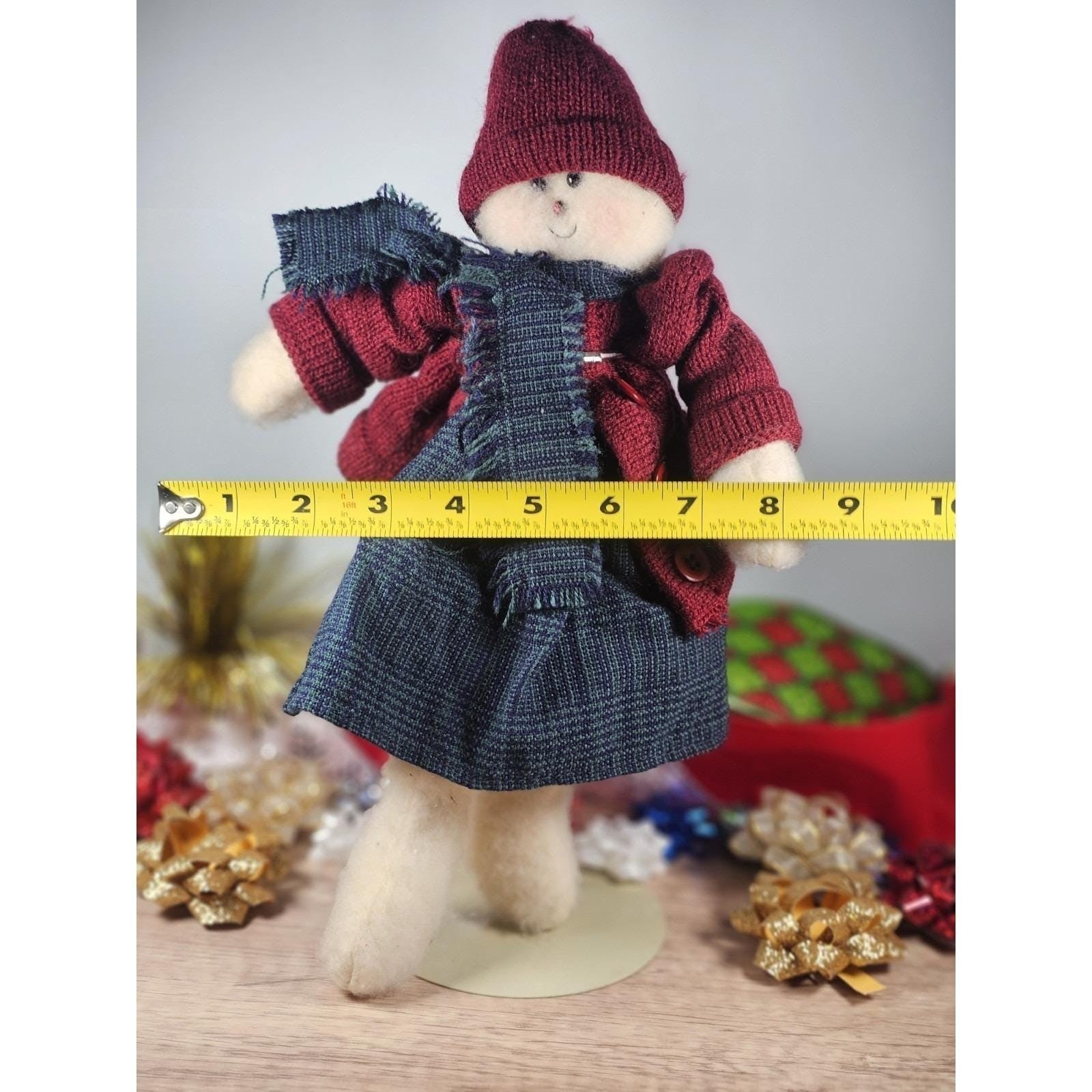 Vintage Snowman Plush Figure Crazy Mountain Imports 11 Inch