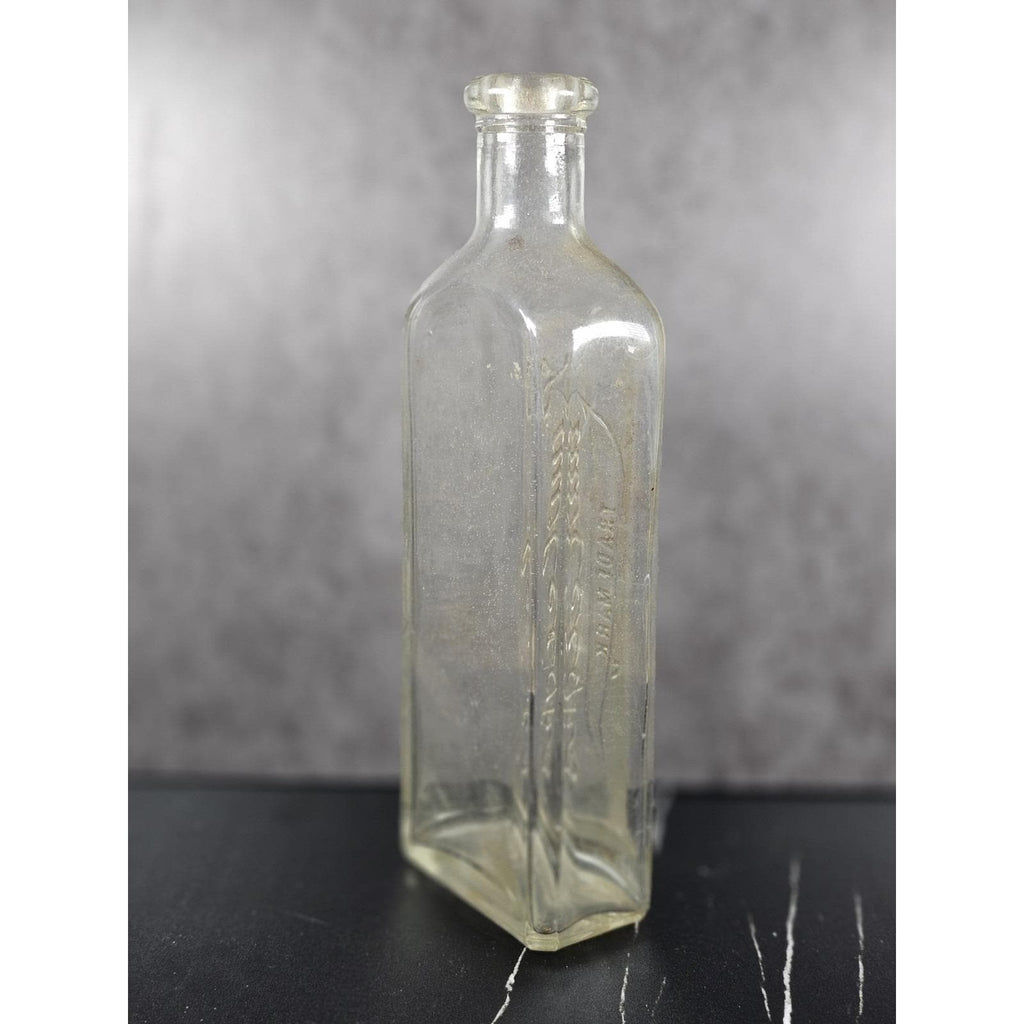 Vintage Rawleighs Embossed Medicine Bottle Clear Glass Apothecary