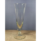 Vintage Pilsner Glasses Set of 3 Pedestal Beer Glass 9 Inch