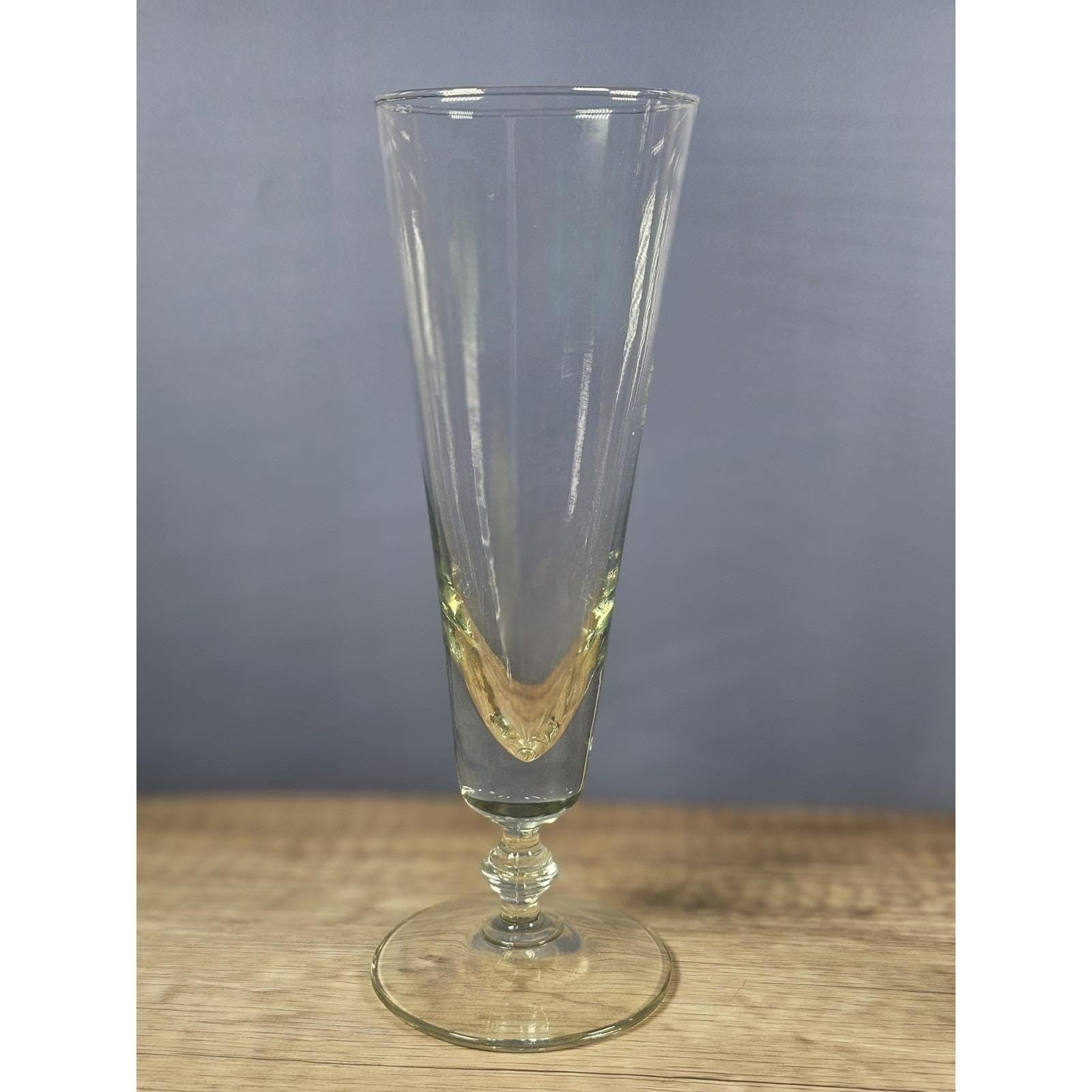 Vintage Pilsner Glasses Set of 3 Pedestal Beer Glass 9 Inch