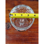 Vintage Etched Glass Goblet Grape Vine Design Clear Stem Wine Glass