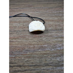 Vintage Buffalo Bone Carved Pendant Necklace Native American Style 2x1