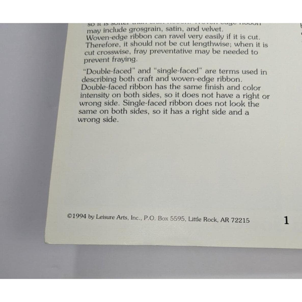 A Year of Bows Pattie Sowers 1994 Leisure Arts Craft Book