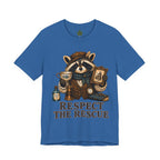 Respect The Rescue Raccoon Tee, Vintage Thrift Lover Shirt, Estate Sale Gift