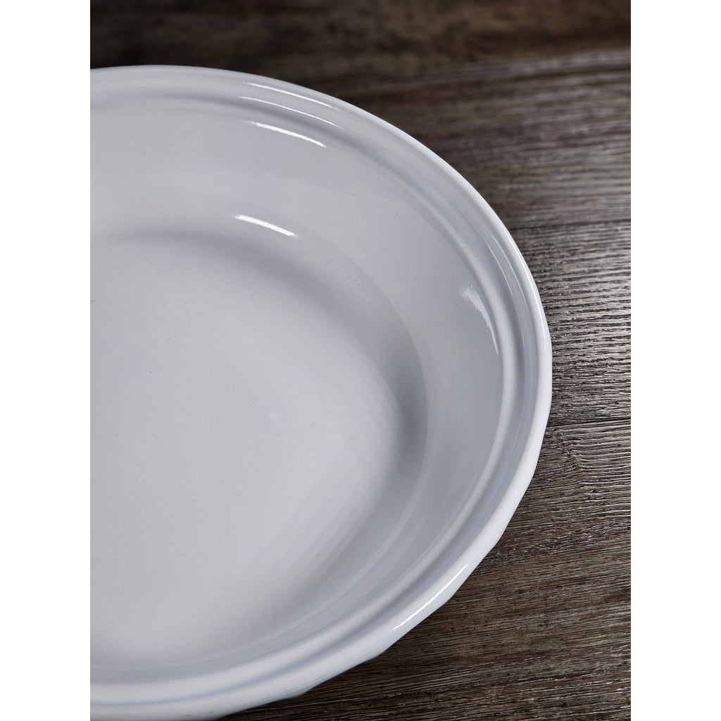 Vintage Chantal White Ceramic Pie Plate 11 Inch Fluted Rim Oven Safe