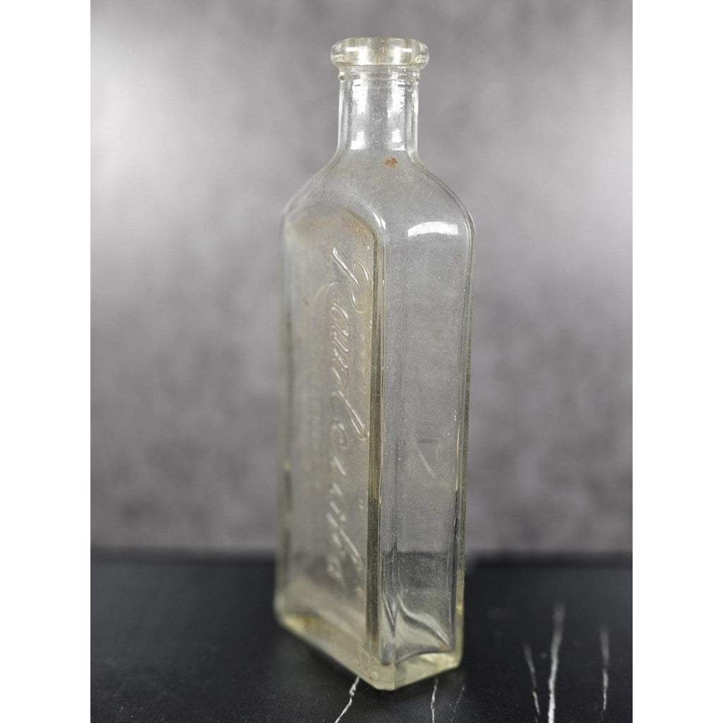 Vintage Rawleighs Embossed Medicine Bottle Clear Glass Apothecary