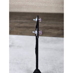 Vintage Pink Rhinestone Stud Earrings Silver Tone Round Cut