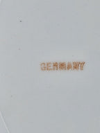 Germany Porcelain 2 Handle Cake Serving Plate Hand Painted Flowers