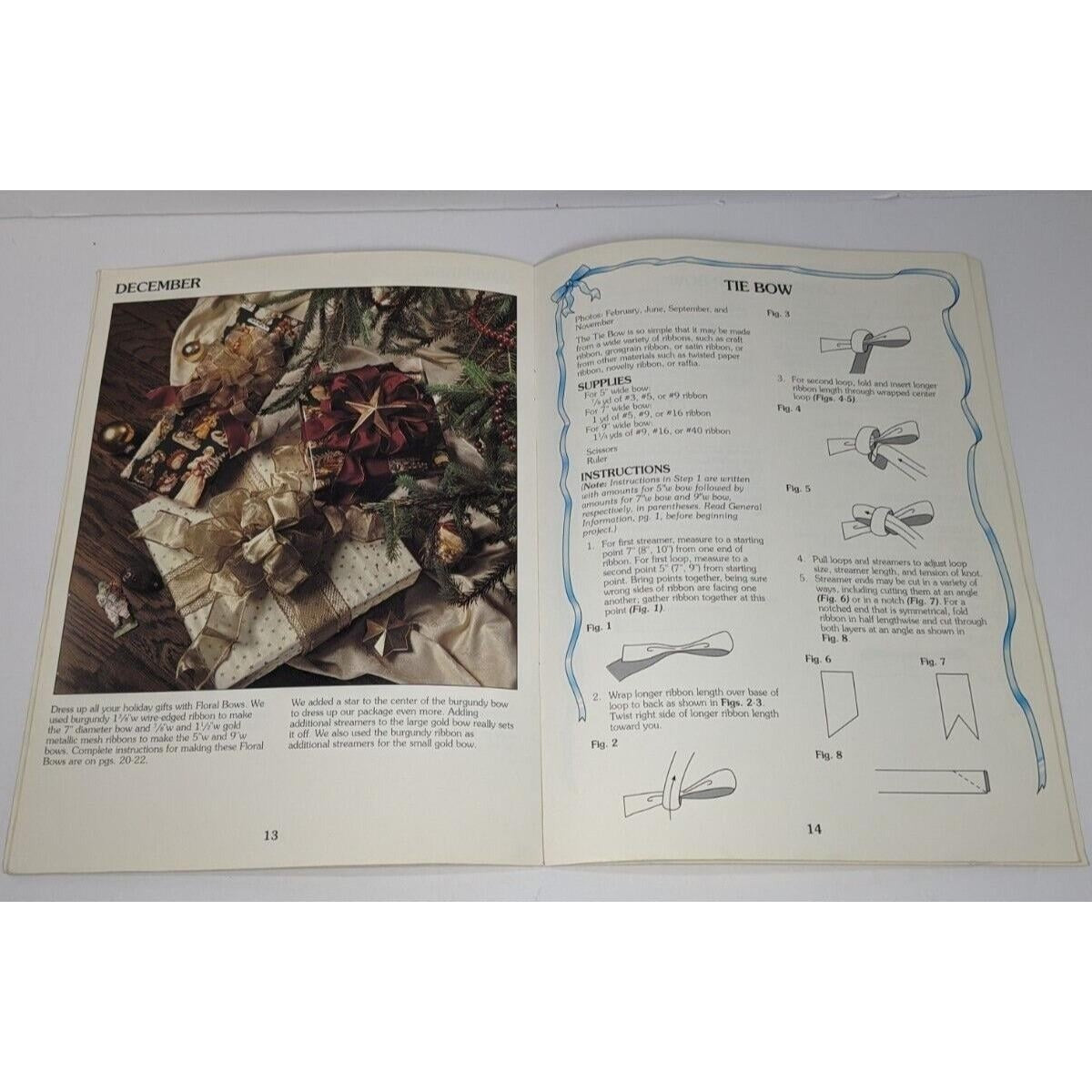 A Year of Bows Pattie Sowers 1994 Leisure Arts Craft Book